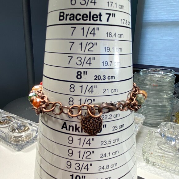 8pc Avante Jewelry COLLECTION Necklace Earrings Bracelets Coppertone Beads Chain - Picture 14 of 15